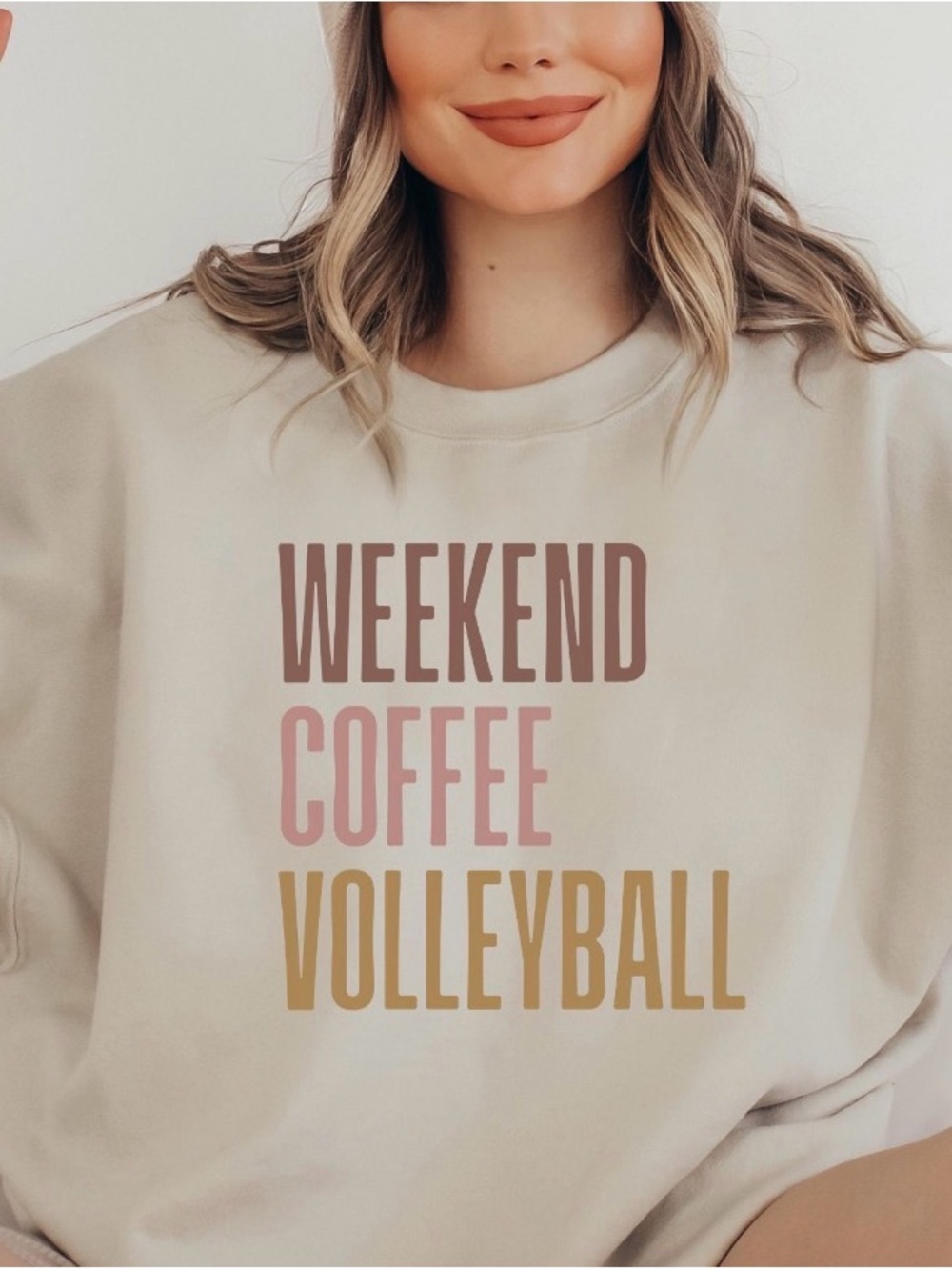 NWT Etsy Volleyball Sweatshirt in Sand